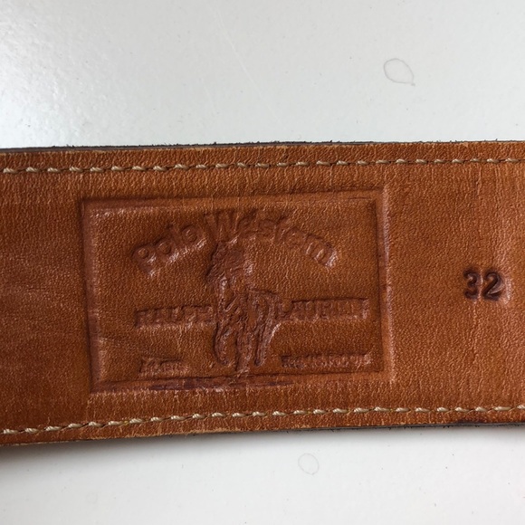Ralph Lauren vintage western LEATHER belt - Picture 10 of 11